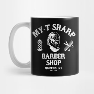 MY-T-Sharp Barber Shop - Queens, NY Est. 1988 - vintage logo Mug